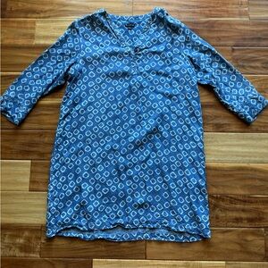 New Directions Indigo Geometric Dress Size XL